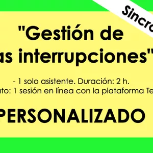 Imagen de portada para Curso online Gestión de las interrupciones (taller personalizado)