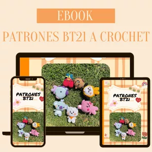 Imagen de portada para Ebook Ebook de patrones de BT21 a crochet