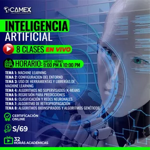 Imagen de portada para Curso online CURSO DE INTELIGENCIA ARTIFICIAL 