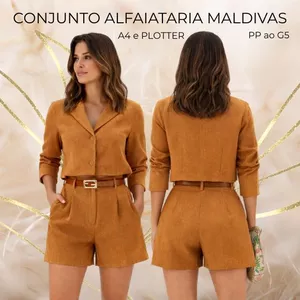 Imagem de capa para o Curso online Conjunto Alfaiataria Maldivas - Molde em PDF