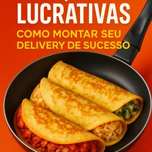 Imagem de capa para o Ebook Panquecas Lucrativas de Delivery