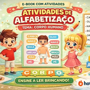 Imagem de capa para o Ebook ATIVIDADES ADAPTADAS CORPO HUMANO 1° ANO.