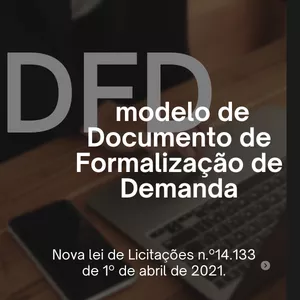 Imagem de capa para o Ebook Modelo de DFD (Documento de Formalização de Demanda)