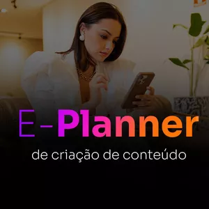 Imagem de capa para o Ebook E-planner de criação de conteúdo