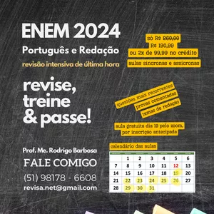 Imagem de capa para o Curso online Curso Intensivo de Português e Redação para ENEM 2024