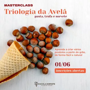 Imagem de capa para o Evento online Masterclass - Trilogia da Avelã: pasta, trufa e sorvete- 01.06