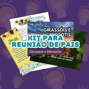 Imagem de capa para o Ebook Kit para Reunião de Pais - Girassol e Miosótis