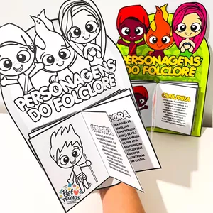 Imagem de capa para o Ebook Personagens do Folclore - Livro na Luva 📚✨