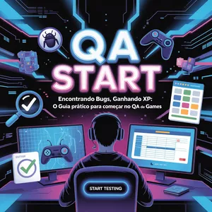 Imagem de capa para o Ebook QA Start : O guia prático para começar no QA de games