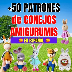 Imagen de portada para Ebook +50 PATRONES DE CONEJOS AMIGURUMIS