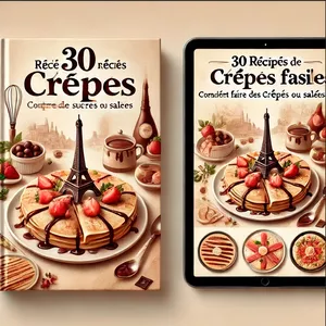 Imagem de capa para o Ebook Les 30 Meilleures Recettes de Crêpes : Faciles, Rapides et Délicieuses