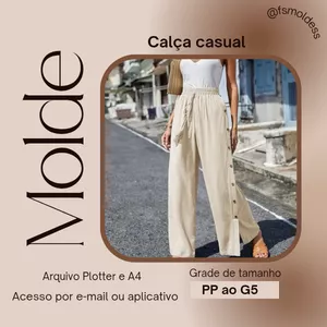 Imagem de capa para o Ebook Molde calça casual com botões 