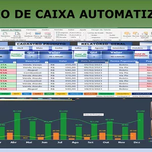 Imagem de FLUXO DE CAIXA, PLANILHA 100% AUTOMATIZADA criado por Marcelino De Sousa Miranda na hotmart