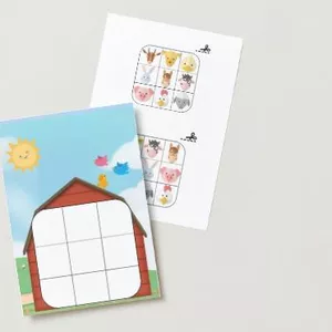 Imagem de capa para o Ebook Jogo de combinações - animais da fazenda