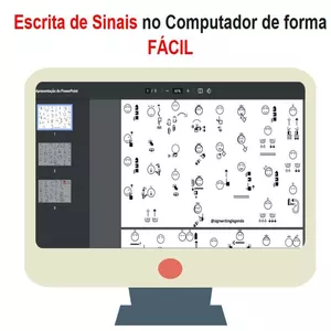 Imagem principal do produto Escrita de Sinais SignWriting no Computador 