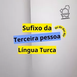 Imagem de capa para o Ebook Sufixos dır dir dur dür - Aula do Youtube