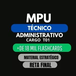 Imagem de capa para o Ebook FLASHCARDS -MPU TÉCNICO ADMINISTRATIVO