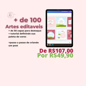 Imagem de capa para o Ebook Pack  Artes editáveis Canva 