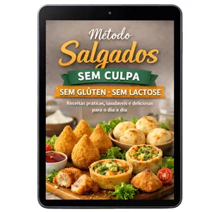 Imagem de capa para o Ebook MÉTODO SALGADOS SEM CULPA | ZERO GLÚTEN &amp; ZERO LACTOSE