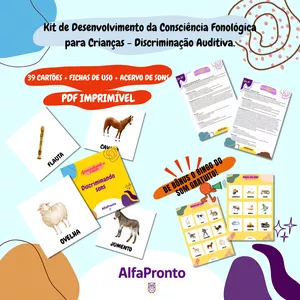 Imagem de capa para o Curso online Kit de Desenvolvimento da Consciência Fonológica para Crianças - Discriminação Auditiva.