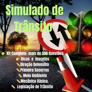Imagem de capa para o Ebook " Simulado de Prova Teórica do Trânsito "