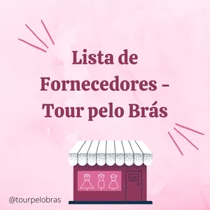 Imagem de capa para o Ebook Lista Fornecedores - Tour pelo Brás 2021