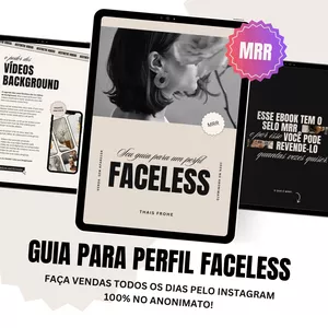 Imagem de capa para o Ebook Guia para perfil Faceless