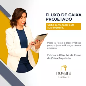Imagem de capa para o Ebook E-book e Planilha de Fluxo de Caixa Projetado