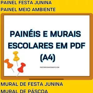 Imagem de capa para o Ebook Painéis e murais escolares em PDF (A4)