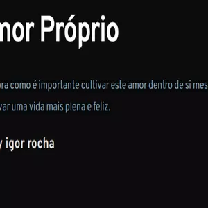 Imagem de capa para o Ebook Amor Proprio
