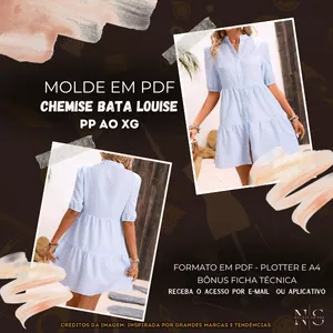 Imagem de capa para o Curso online NS Molde em PDF - Chemise Bata Louise ID 4179549 