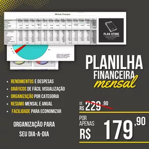 Imagem do curso Planilha Financeira Mensal