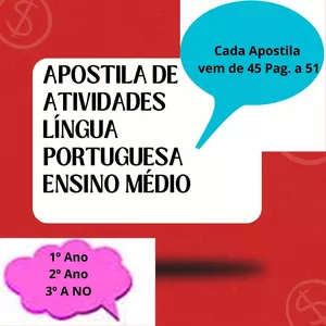 Imagem de capa para o Ebook APOSTILA DE ATIVIDADES LÍNGUA PORTUGUESA ENSINO MÉDIO