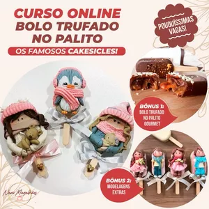 Imagem de capa para o Curso online CAKESICLE - BOLOS TRUFADOS NO PALITO