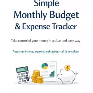 Cover image for Ebook Simple Monthly Budget Planner