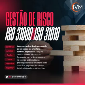 Imagem de capa para o Curso online GESTÃO DE RISCOS NBR ISO 31000 - Entenda e Aplique de forma estratégica com exemplos reais