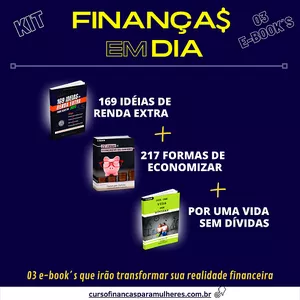 Imagem do curso Finanças em Dia - Kit 03 E-book´s