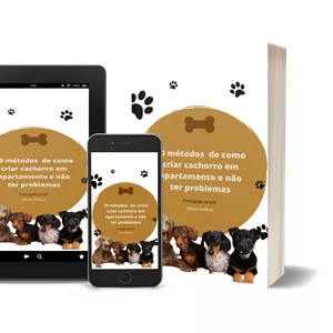Imagem de capa para o Ebook 10 métodos de como criar cachorro em apartamento e não ter problemas 