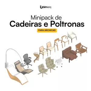 Imagem de capa para o Curso online Mini Pack - Archicad | Cadeiras e Poltronas 