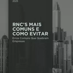 Imagem de capa para o Ebook RNCs MAIS COMUNS E COMO EVITÁ-LAS - Erros que Quebram Empresas