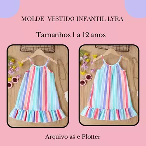 Imagem de capa para o Ebook Molde Vestido Infantil Lyra 