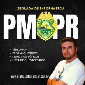 Imagem de capa para o Curso online Informática PMPR - Teoria + Resolução de questões IBFC