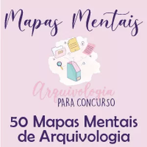 Imagem de capa para o Ebook 50 Mapas Mentais de Arquivologia