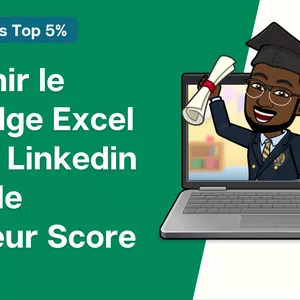 Image de couverture pour le Ebook Le guide pour obtenir le badge Excel Linkedin avec le meilleur score