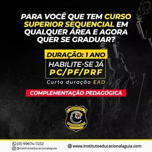 Imagem de capa para o Curso online Curso Superior Sequencial + Curso Superior Tecnólogo 100% EAD - Instituto Águia