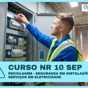 Imagem de capa para o Curso online CURSO NR 10 SEP - SEGURANÇA EM INSTALAÇÕES E SERVIÇOS EM ELETRICIDADE
