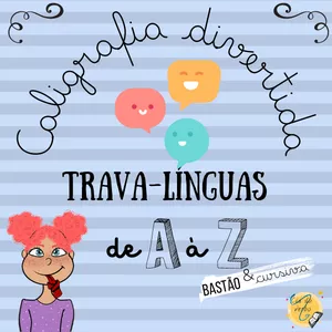 Imagem de capa para o Ebook Apostila caligrafia Divertida Trava-línguas de A à Z