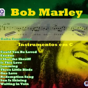 Imagem de capa para o Ebook Bob Marley - Partituras com Tablaturas