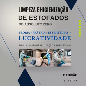 Imagem de capa para o Ebook Lucratividade com Limpeza e Higienização de Estofados (do Absoluto Zero)