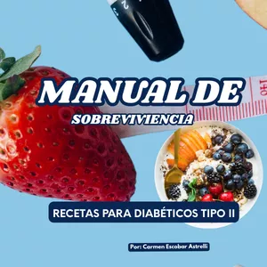 Imagen de portada para Ebook MANUAL DE SOBREVIVENCIA RECETAS PARA DIBETICOS TIPO 2
